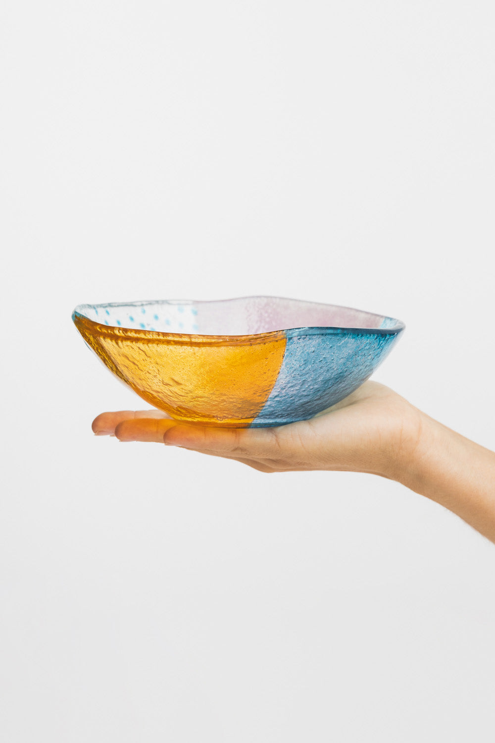 Glass Bowl L Floating Hues - Multicolor
