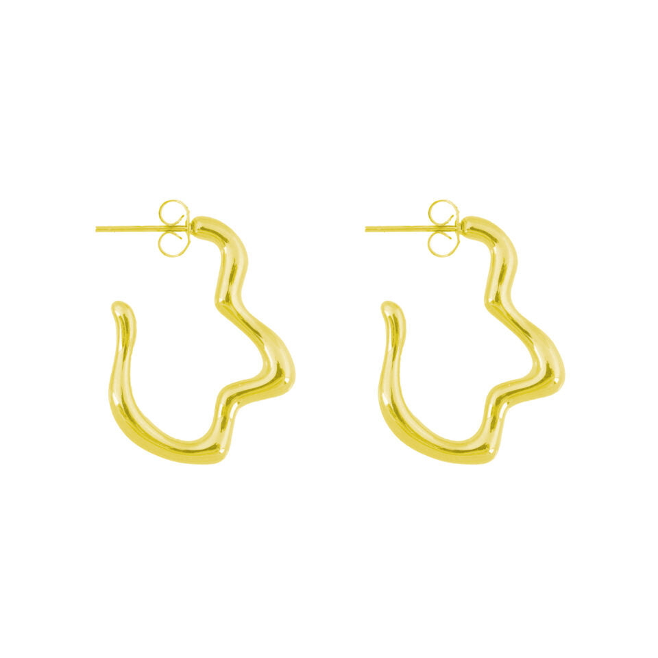 Bandhu Dent Earrings Thin - Gold