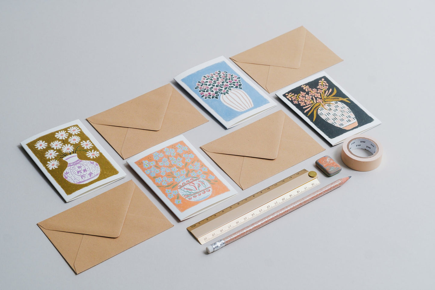 Mini Greeting Card - Red clover