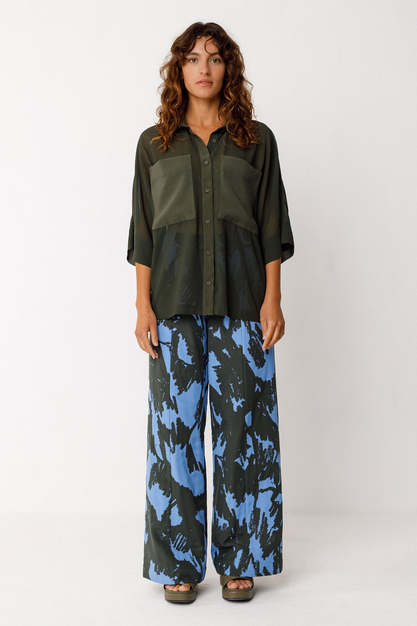 Kaia shirt - Bottle Green