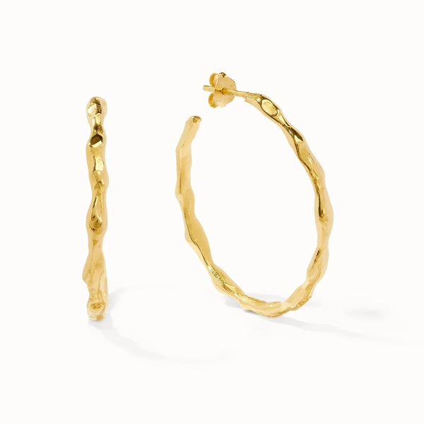 Flawed Large Luna Hoops - Gold