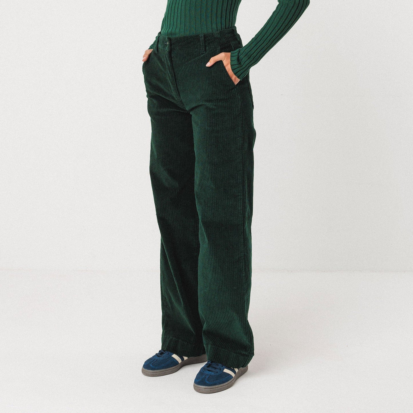Leartza Corduroy Trousers - Dark Green