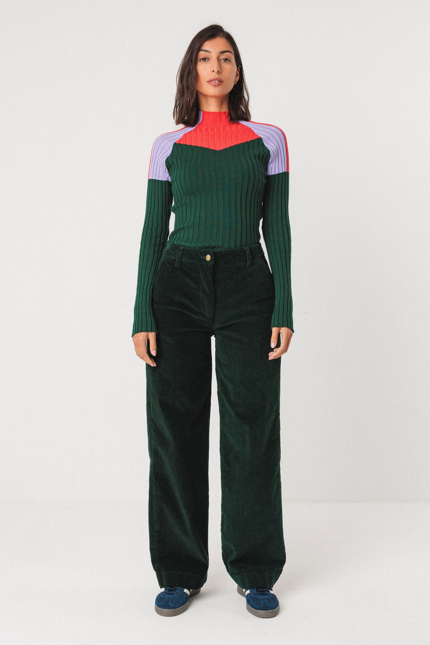 Leartza Corduroy Trousers - Dark Green