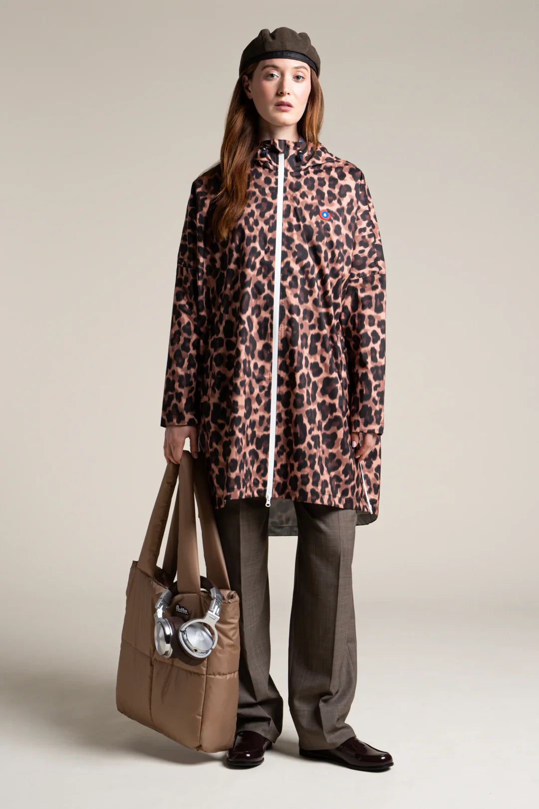 Liberté Waterproof Rain Cape Coat - New Leopard