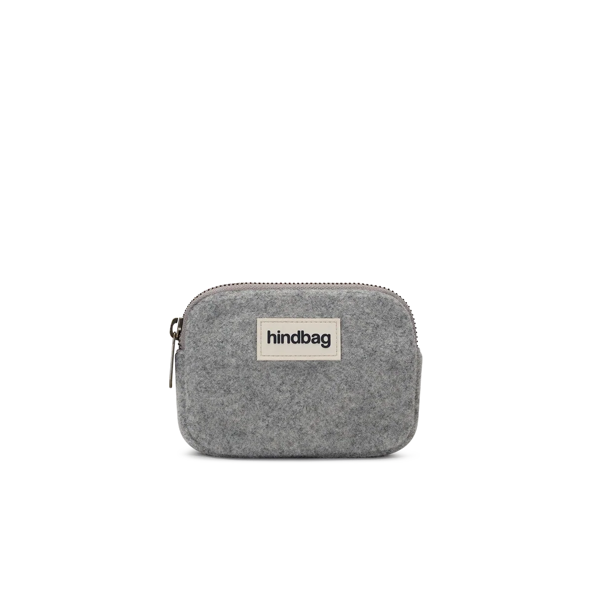 Hindbag Lili Coin Purse - Grey Wool Effect