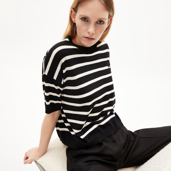 LAST ONE in XS - Lillaas Stripes T-Shirt - Black/Off White