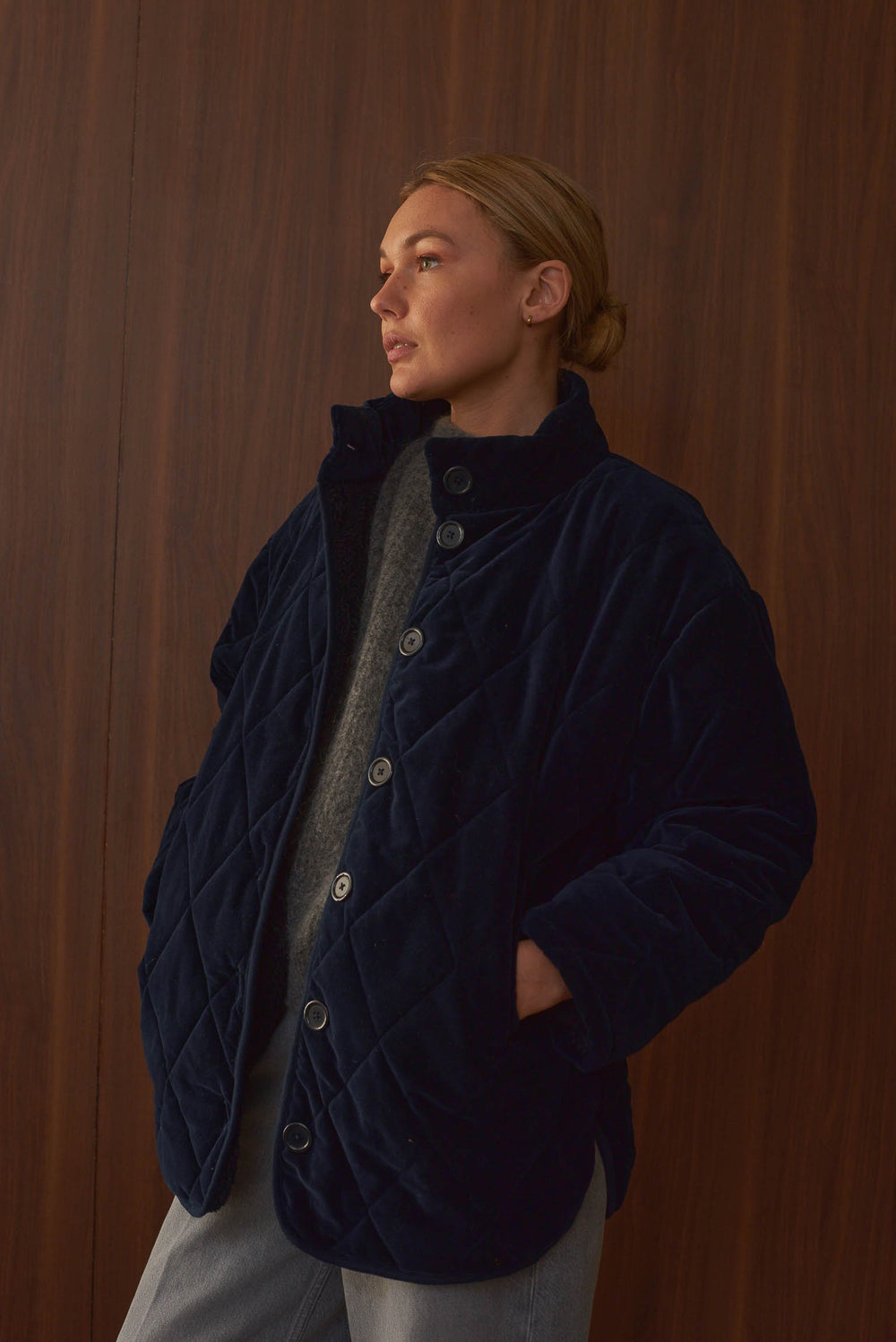 LAST ONE in L - Louisa Coat - Indigo