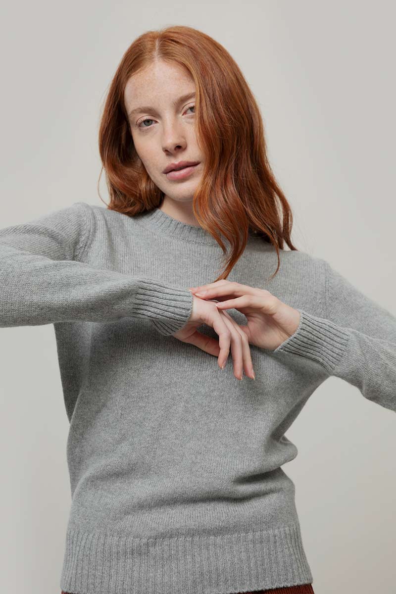 Laura Wool Sweater - Grey Calce