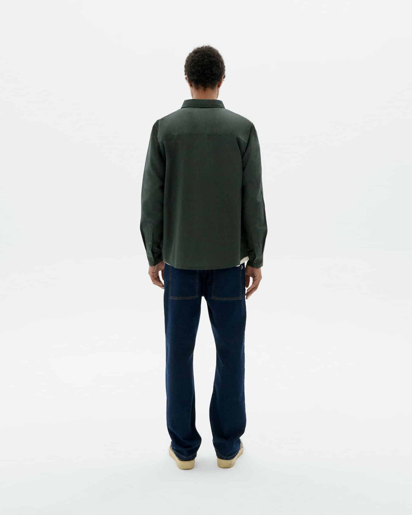 LAST ONE in L - Anto Microchecks Shirt - Eucalyptus