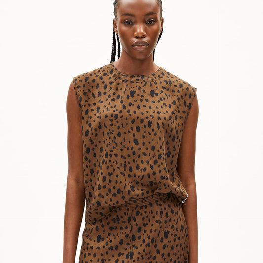 LAST ONE in XS - Neraali Top Leo - Dark Camel