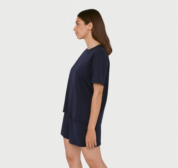 Soft Touch Boxy Tee - Navy