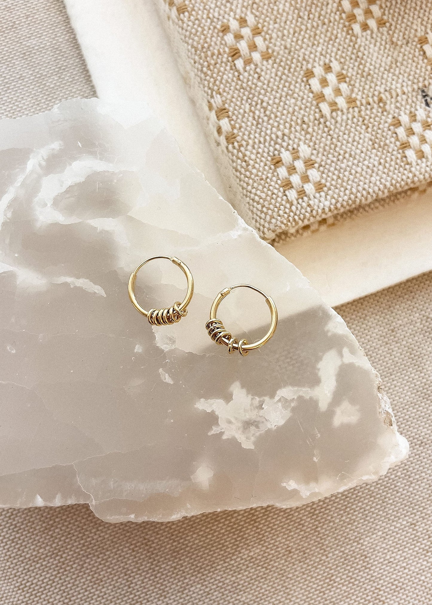 Flawed Connected Hoops - Gold