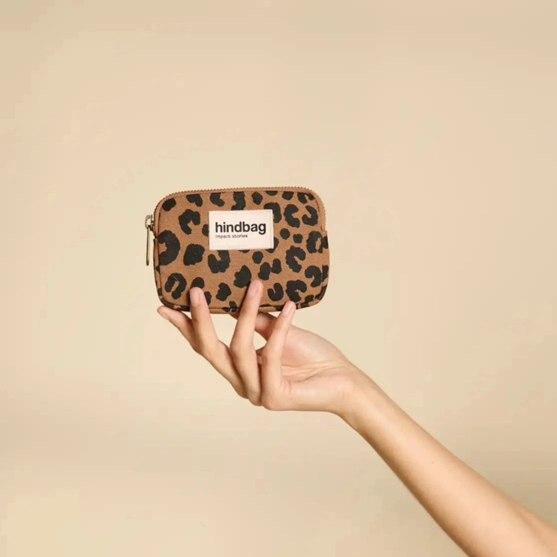 Hindbag Lili Coin Purse - Leopard Cannelle