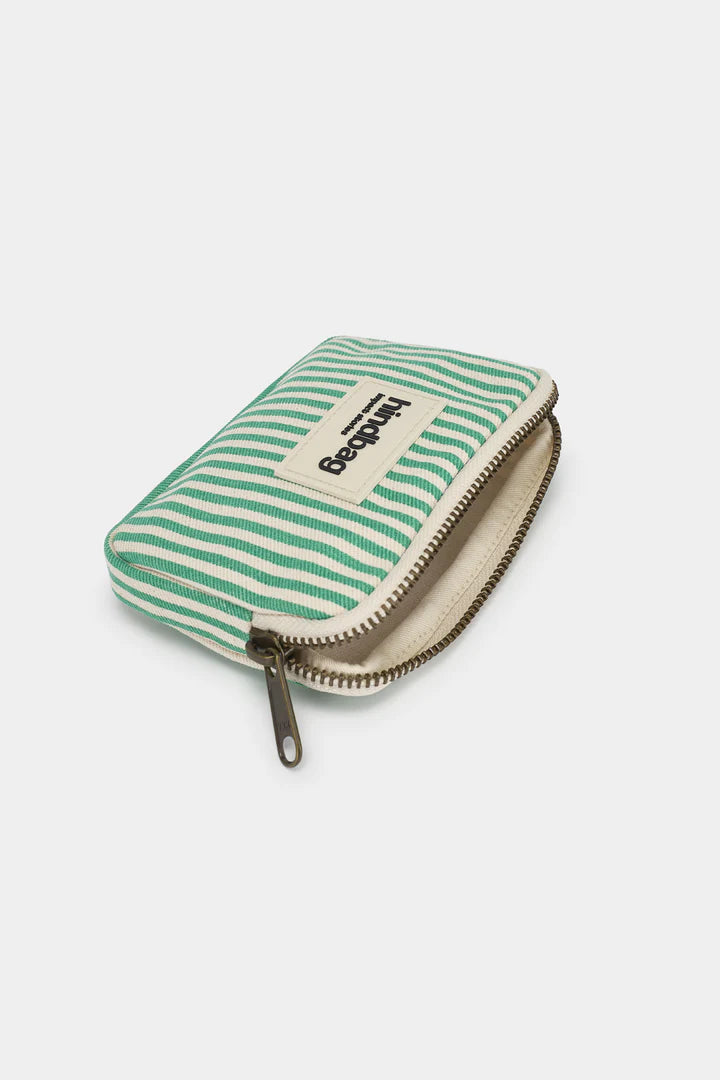 Lili Coin Purse - Thin Stripes Green