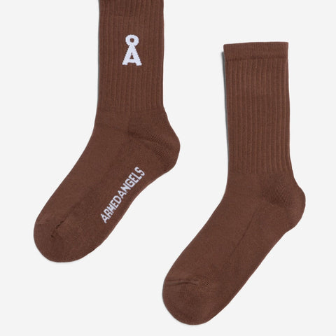 Armedangels Saamus Bold Socks - Deep Brown