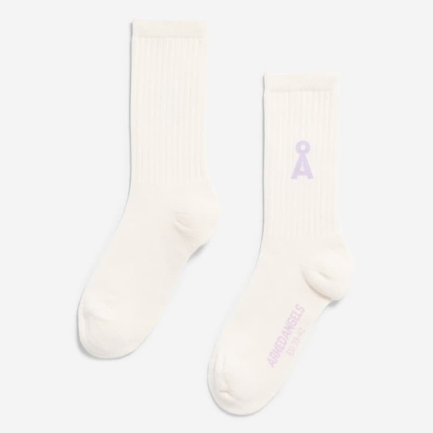 Saamus Bold Socks - Oatmilk / Lavender Light