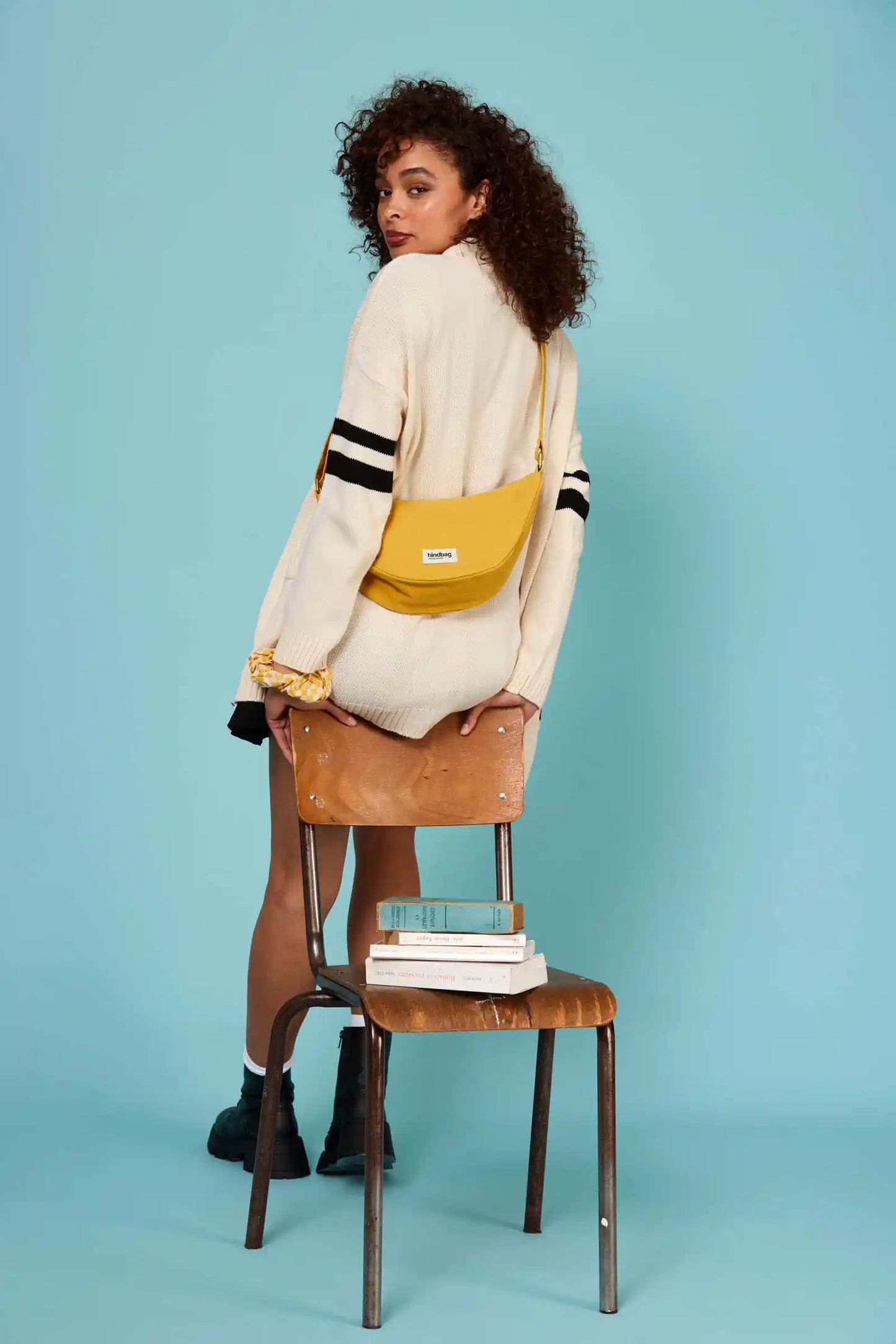 Hindbag Andrea Half Moon Bag - Safron