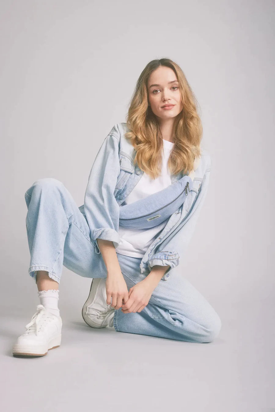 Hindbag Olivia Banana bag - Blue Denim