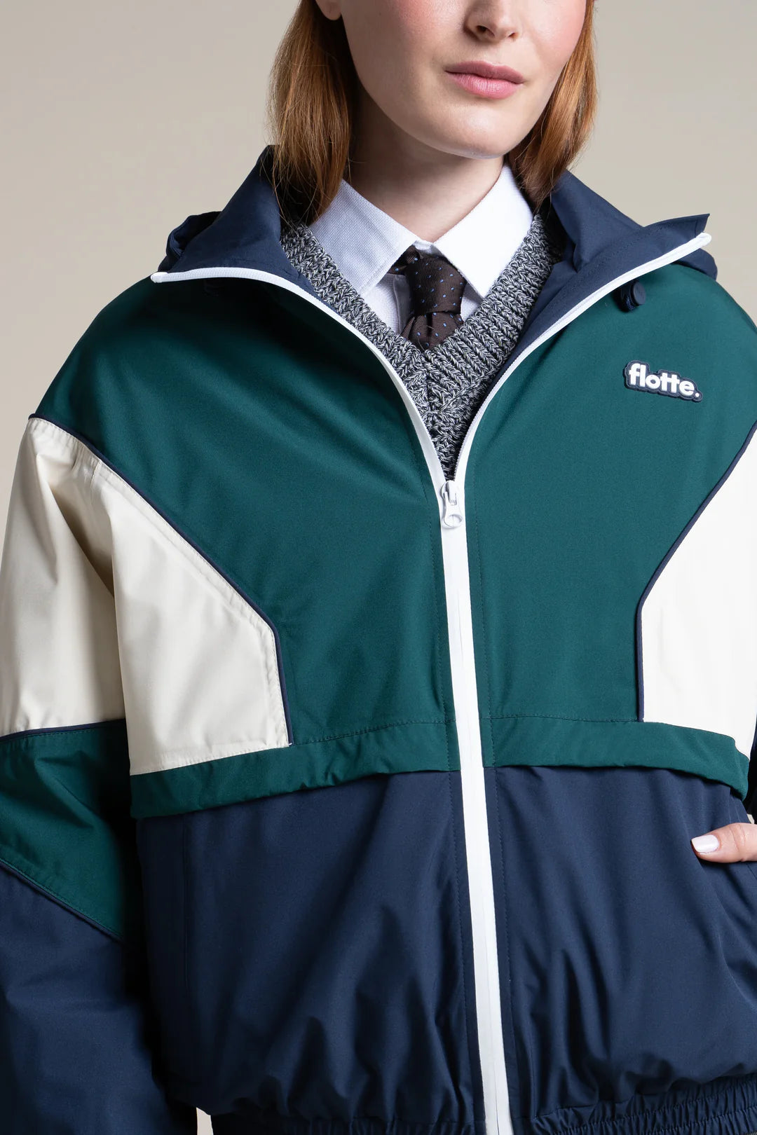 Saint-Martin Jacket Tricolor - Indigo/Sapin