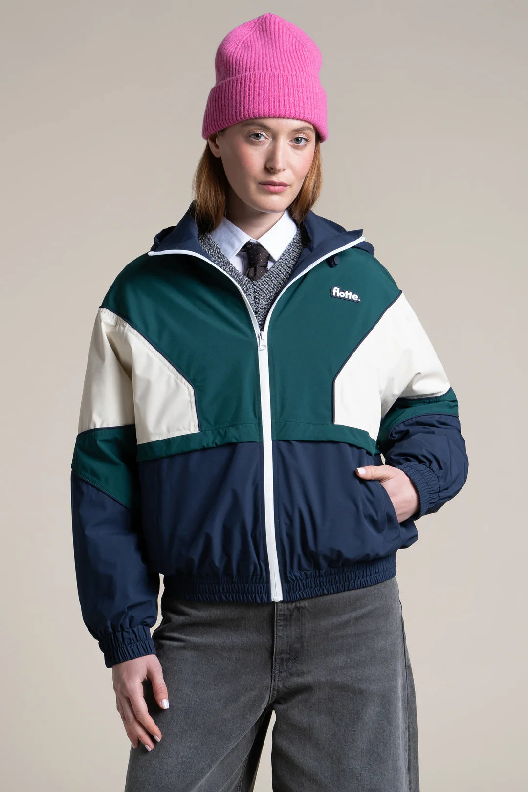 Saint-Martin Jacket Tricolor - Indigo/Sapin