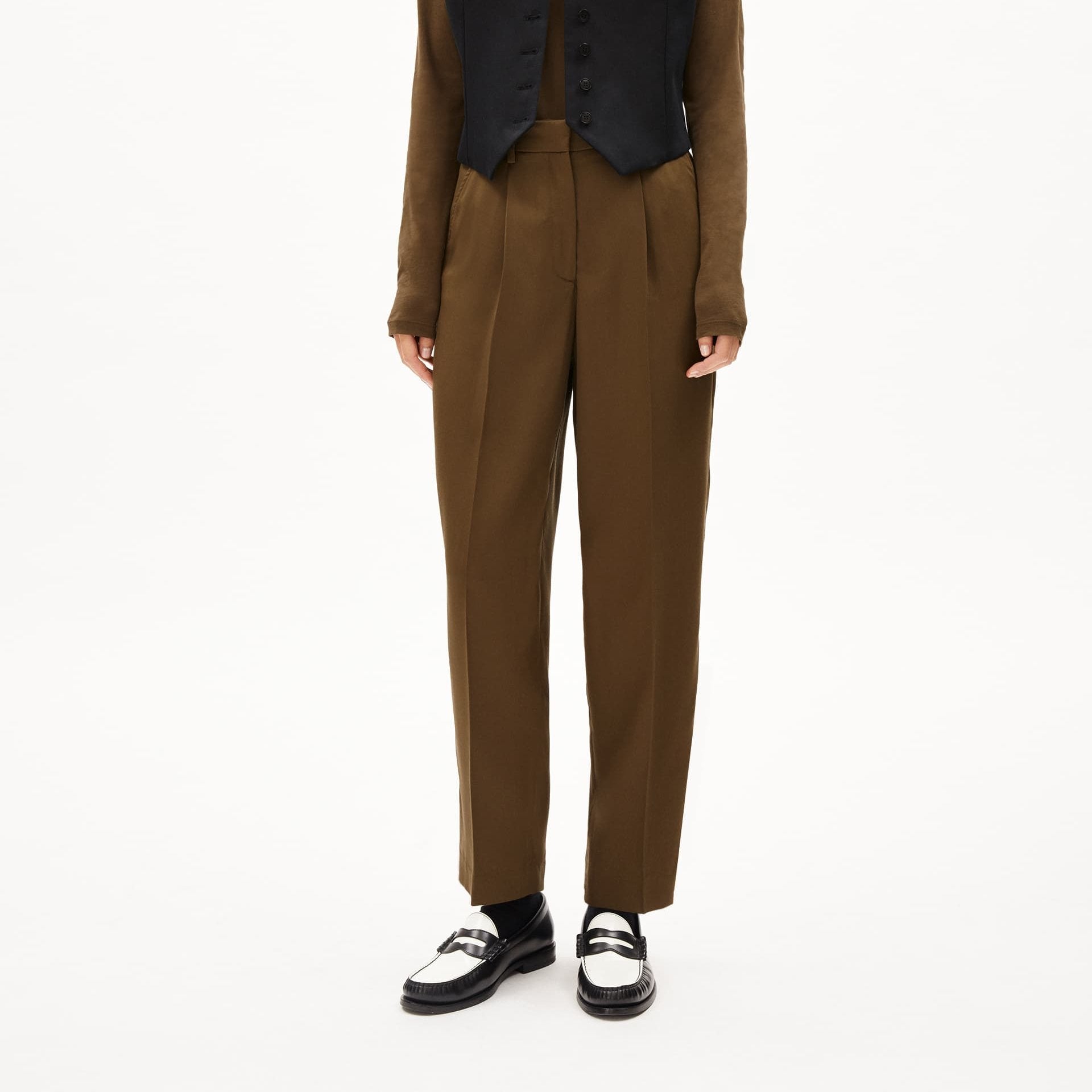 Sandrinaa Tapered Pants - Dried Moss