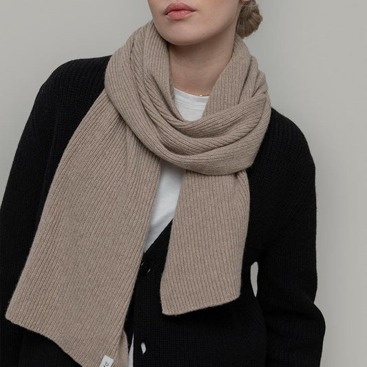 Rifo Recycled Cashmere Scarf Federico -  Sand Beige