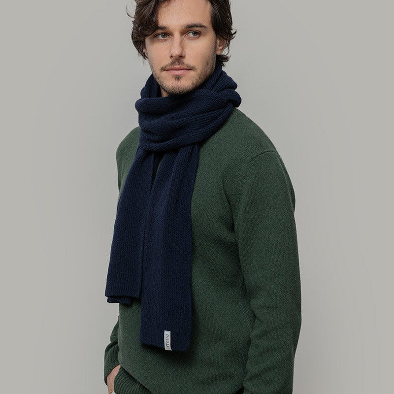 Rifo Recycled Cashmere Scarf Federico -  Blue Mora