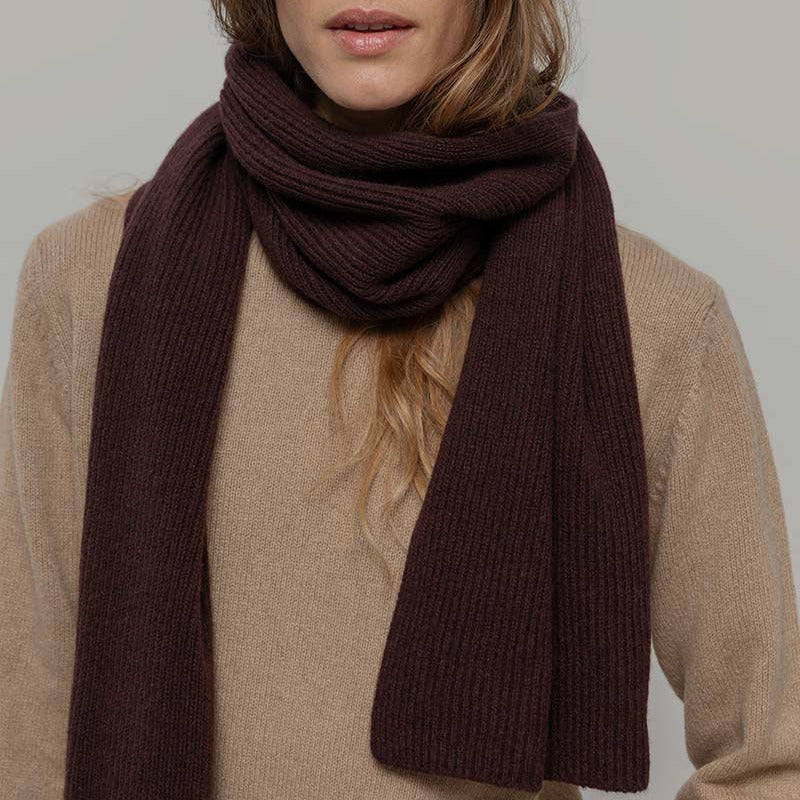 Rifo Recycled Cashmere Scarf Federico -  Coffee Brown