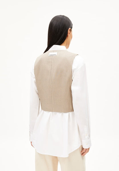 Sineriaa Check Vest - Sand Stone