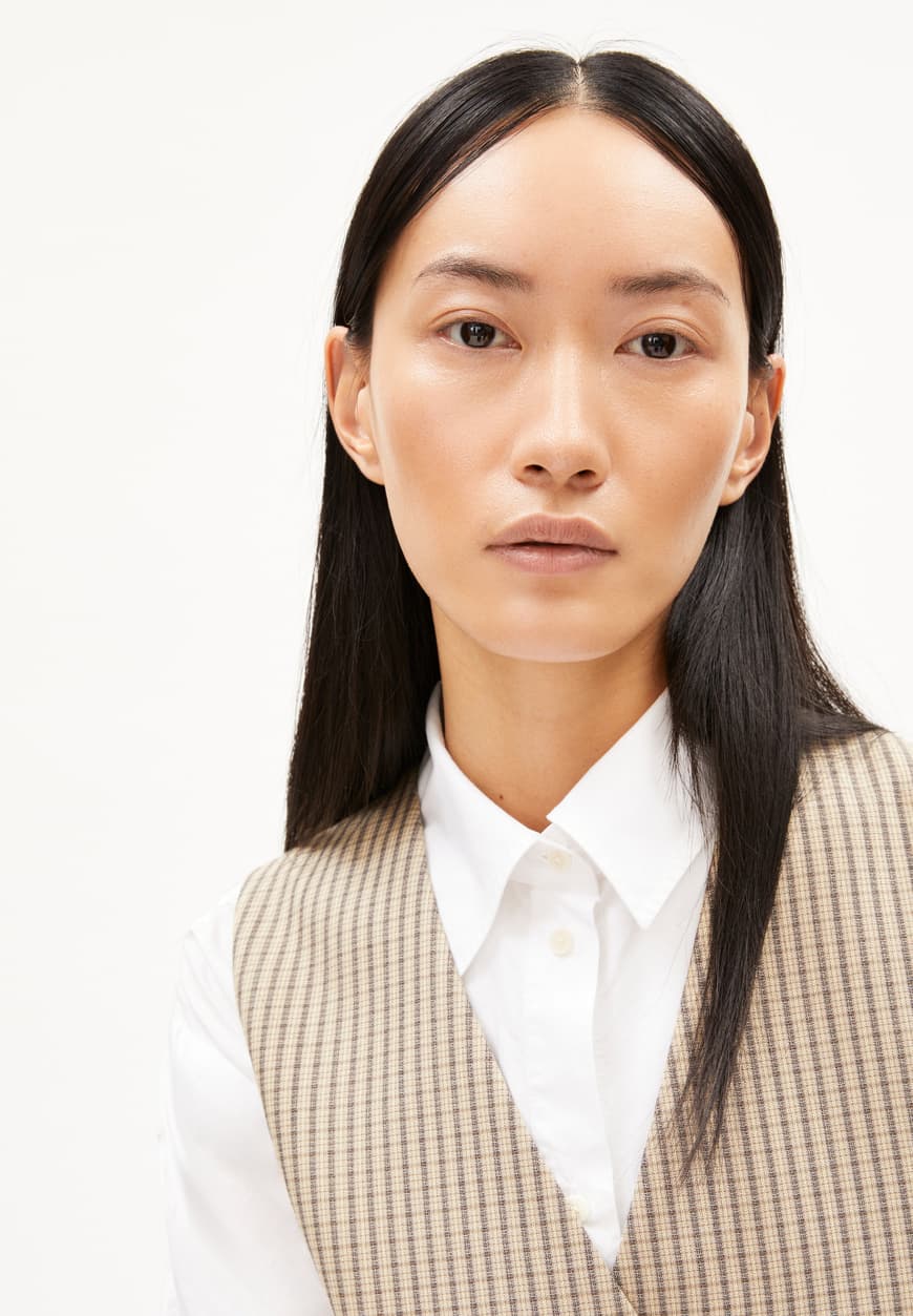 LAST ONE in XL - Sineriaa Check Vest - Sand Stone