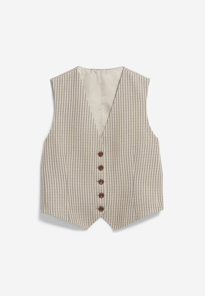 Sineriaa Check Vest - Sand Stone