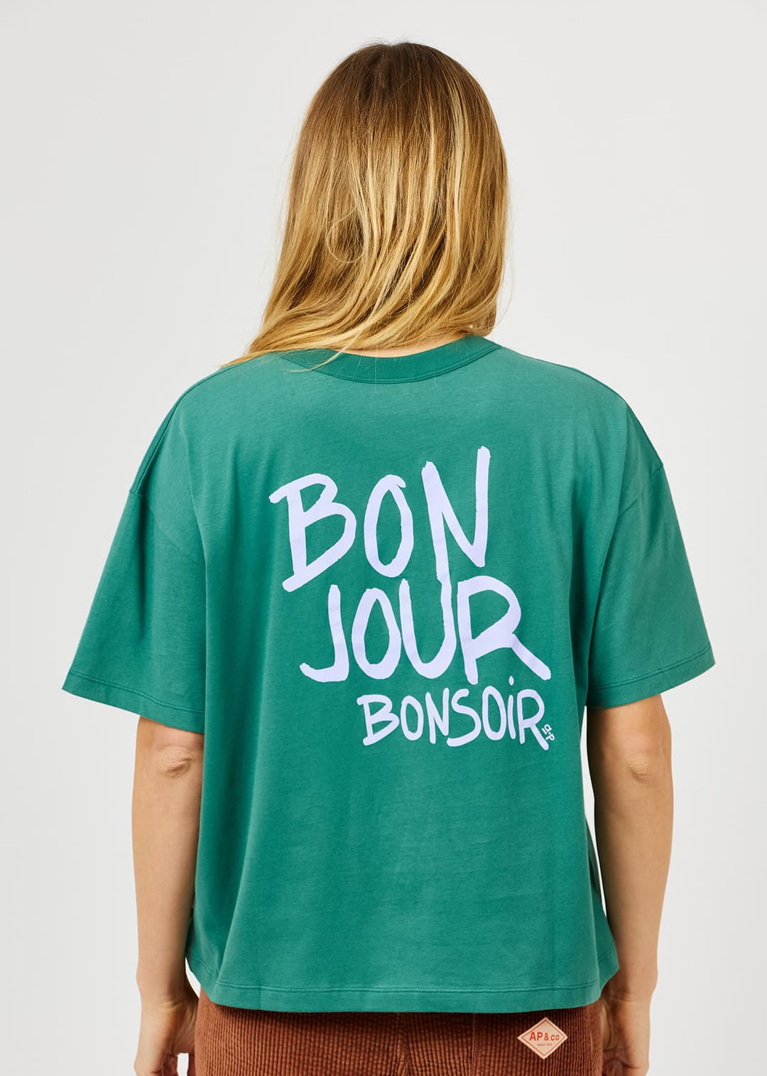 LAST ONE IN L - T-shirt Bonjour Bonsoir - Green