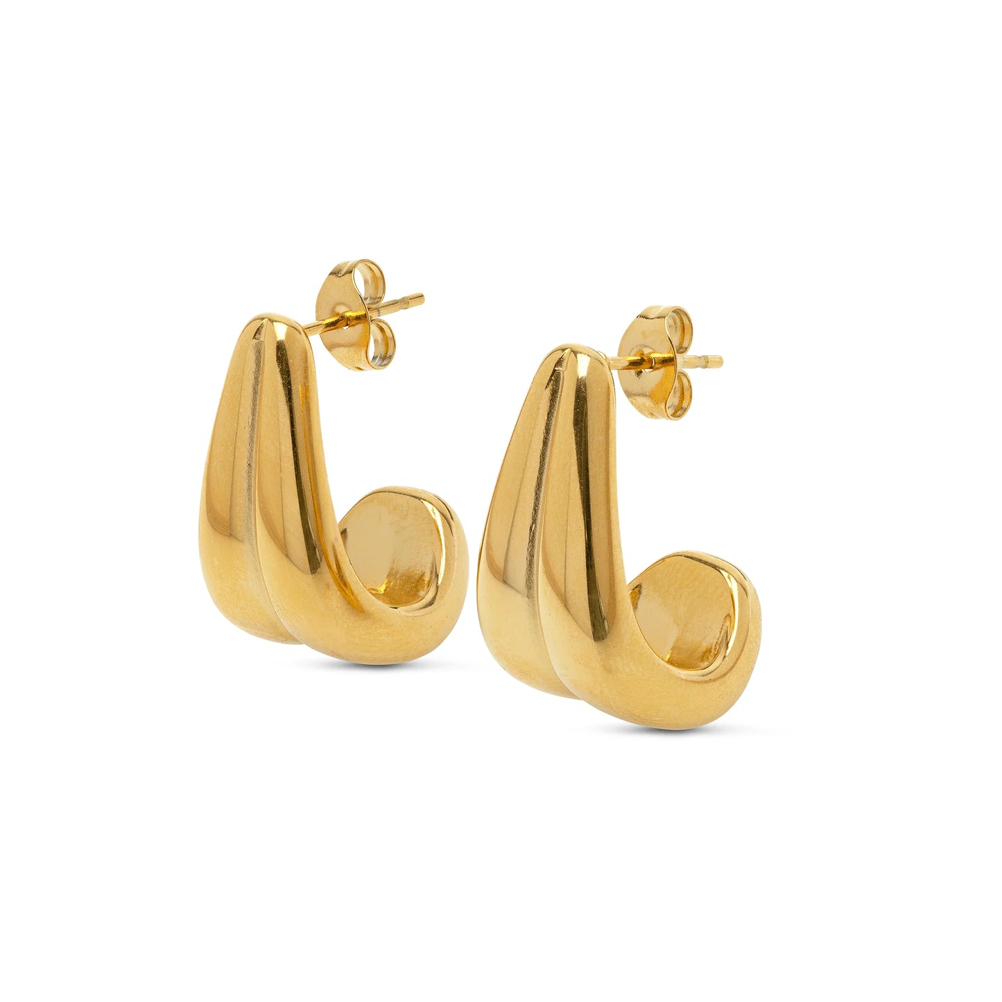 Tara Chunky Drop Earrings - Gold