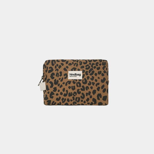 Leon Toiletry Bag - Leopard Cinnamon
