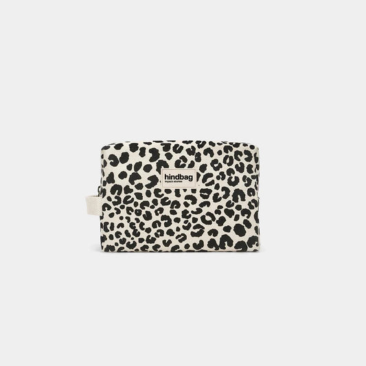 Leon Toiletry Bag - Leopard Ecru