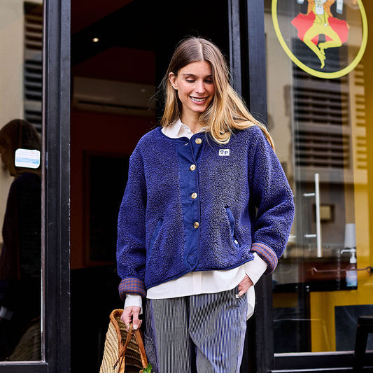 Reversible Sherpa Jacket - Navy