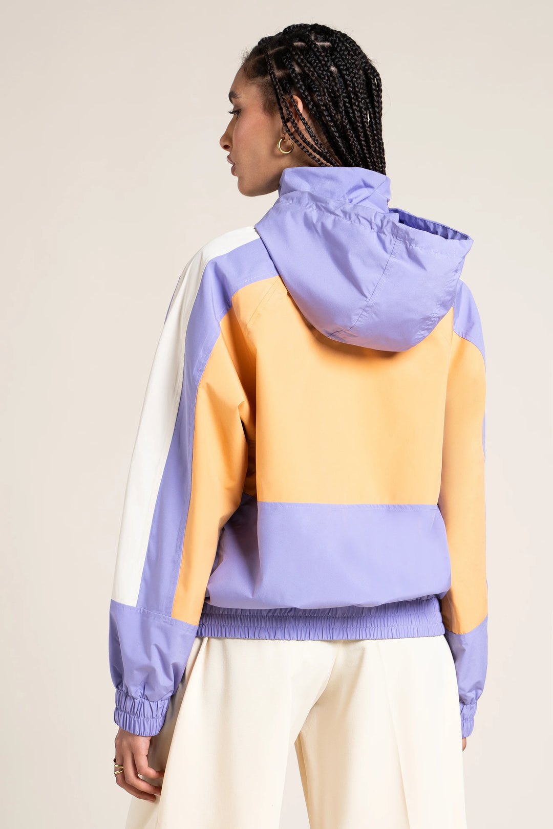 Abbesses Oversized Anorak Tricolor - Parme