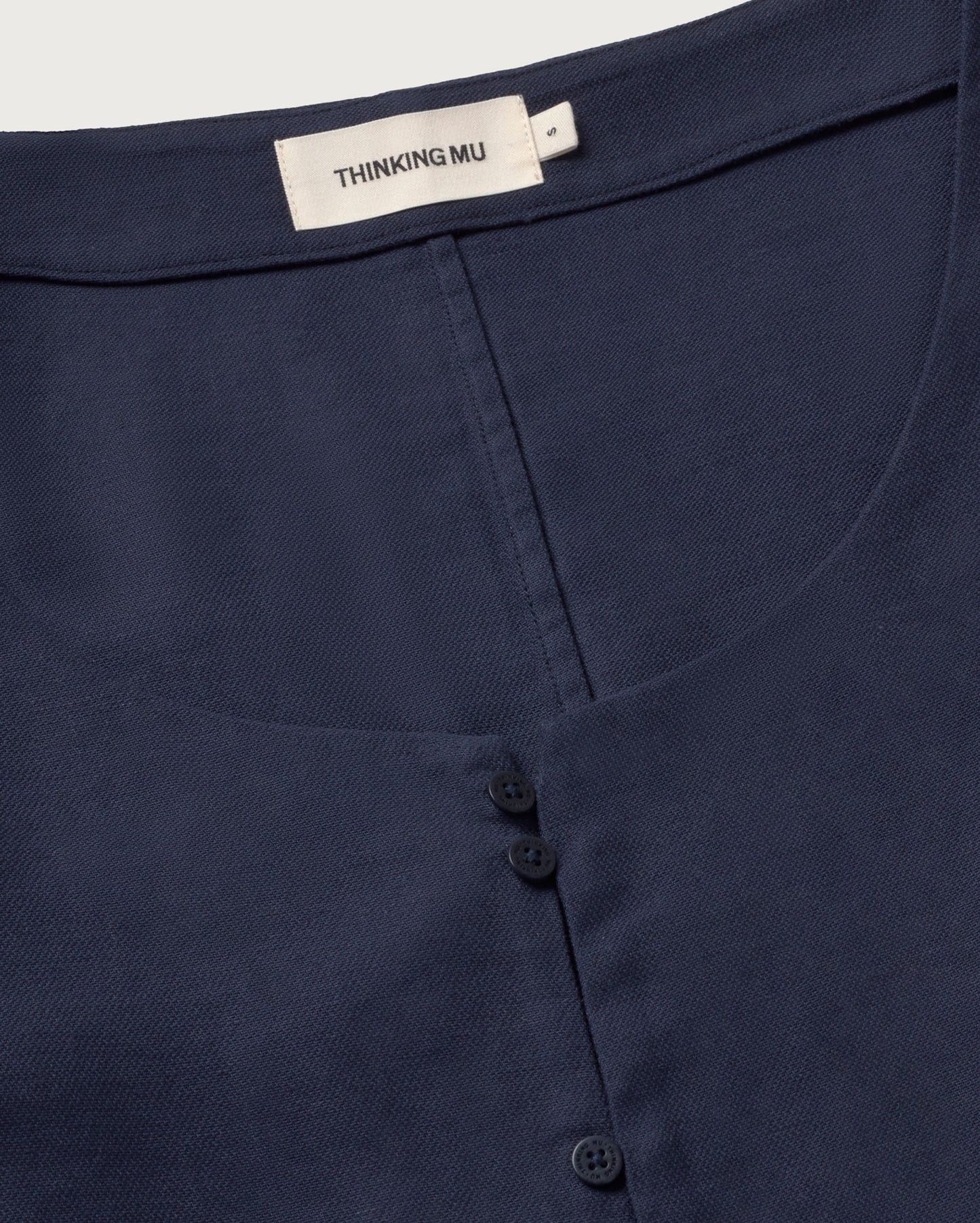 Elara Blouse - Navy Hemp