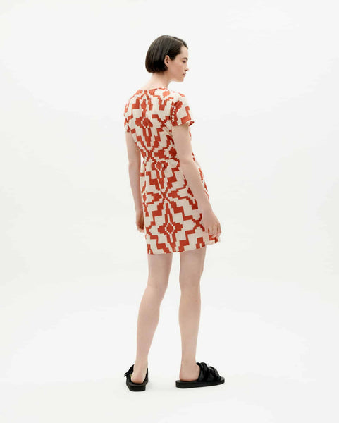 Hebe Dress - Orange Ilusion