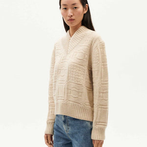 Miranda Links Knitted Sweater - Ecru