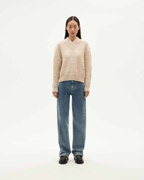 Miranda Links Knitted Sweater - Ecru