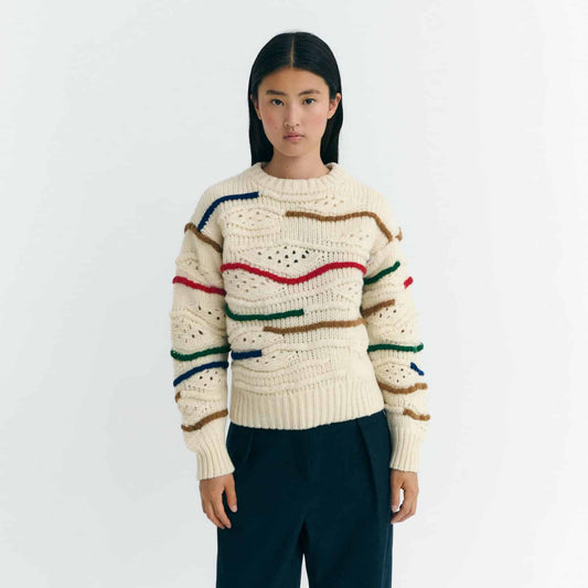 Candela Knitted Sweater - Multicolor Macrame