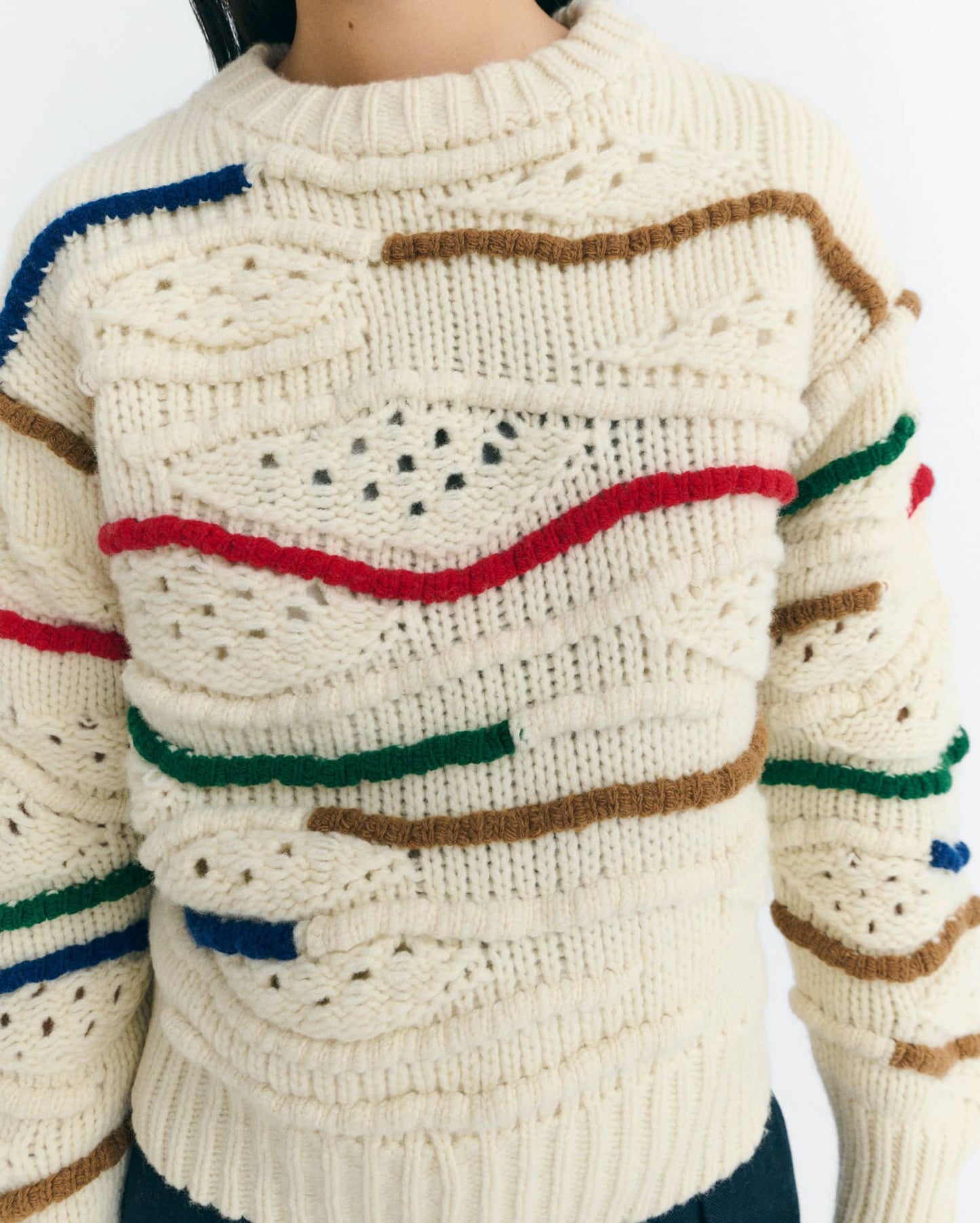 Candela Knitted Sweater - Multicolor Macrame