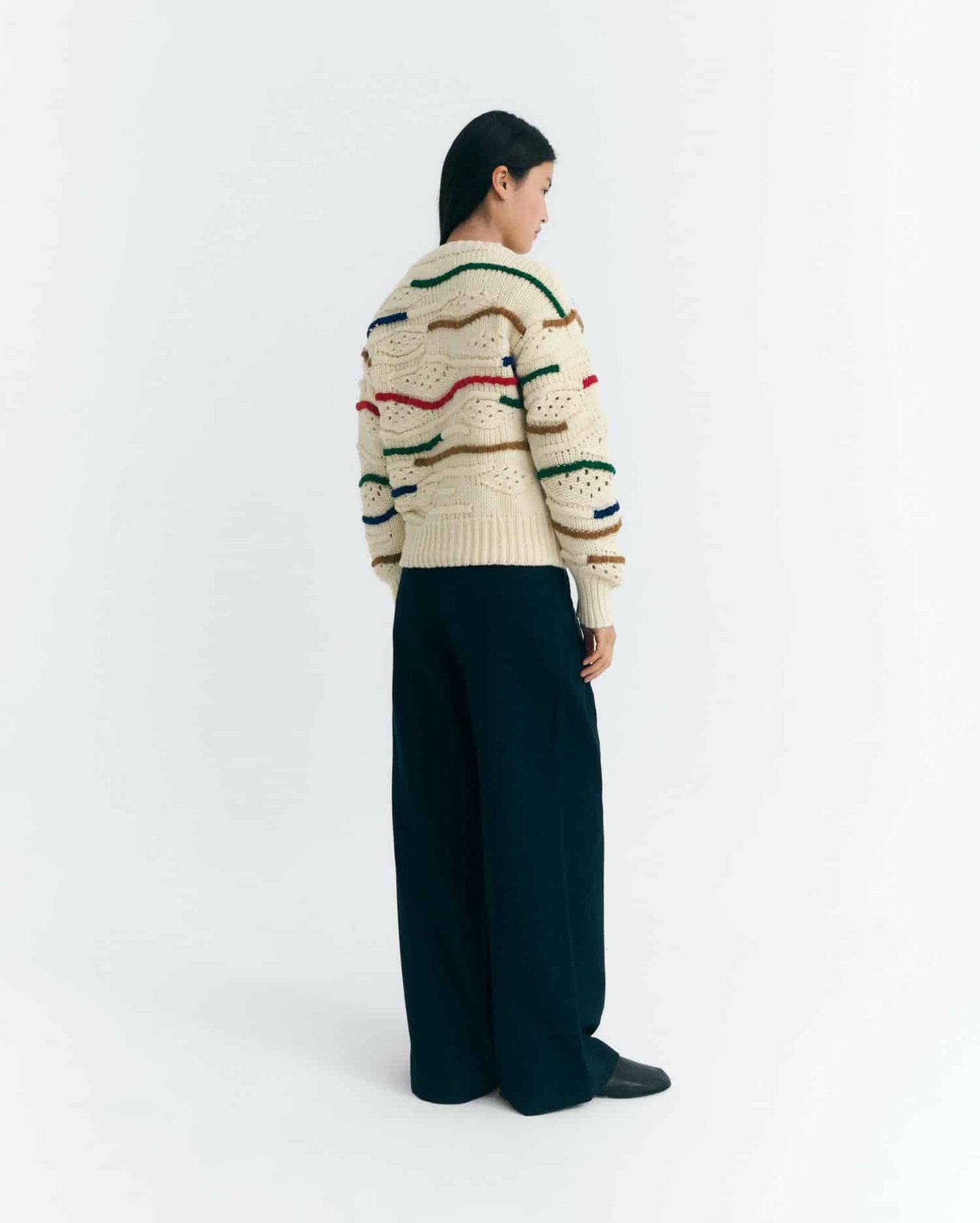 Candela Knitted Sweater - Multicolor Macrame