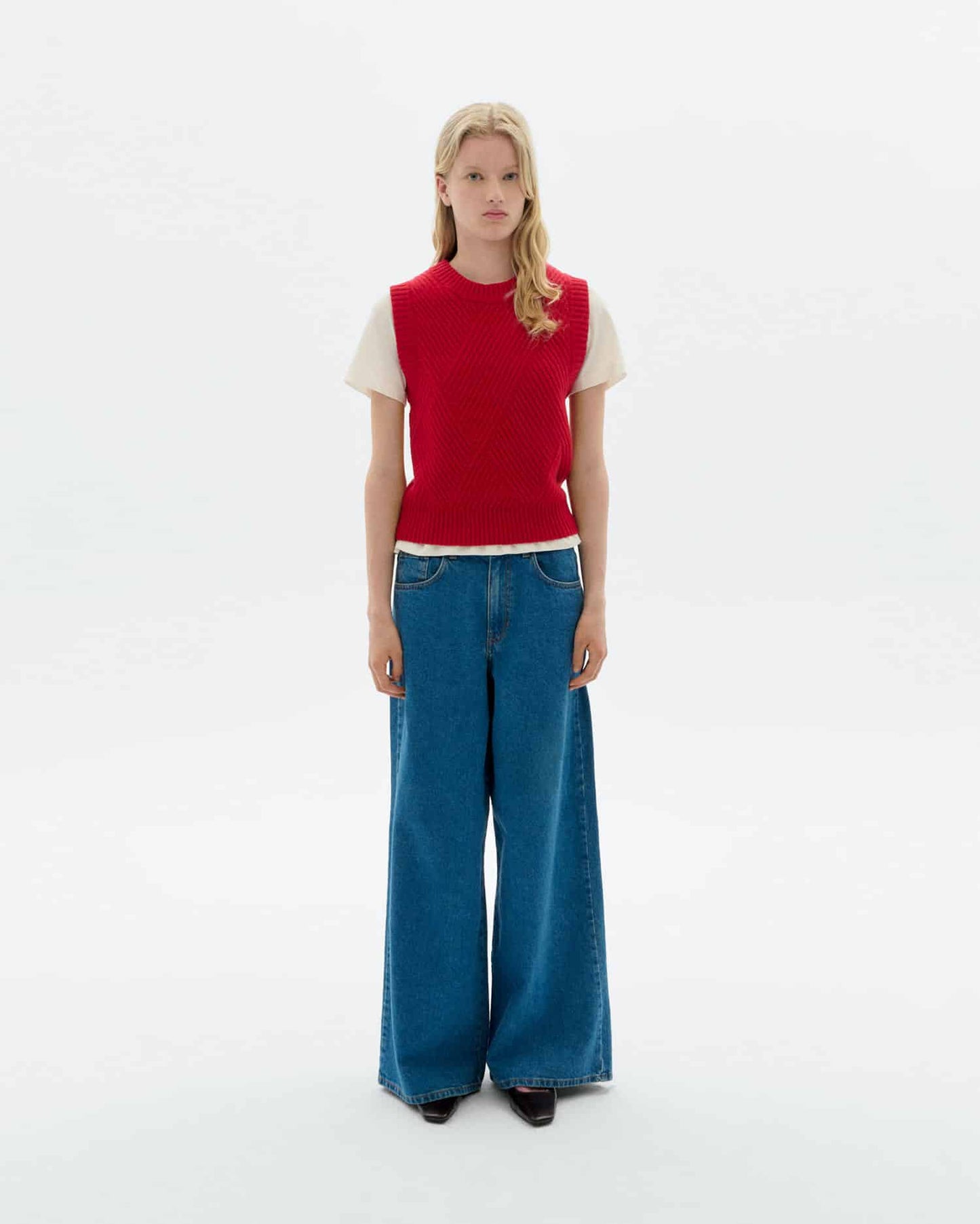 LAST ONE in M - Kaia Knitted Vest - Red