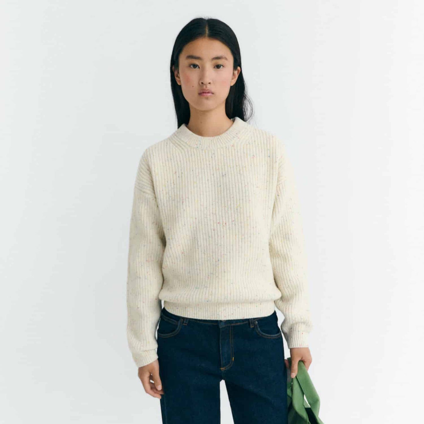 LAST ONE in L - Carmen Knitted Sweater - Ecru