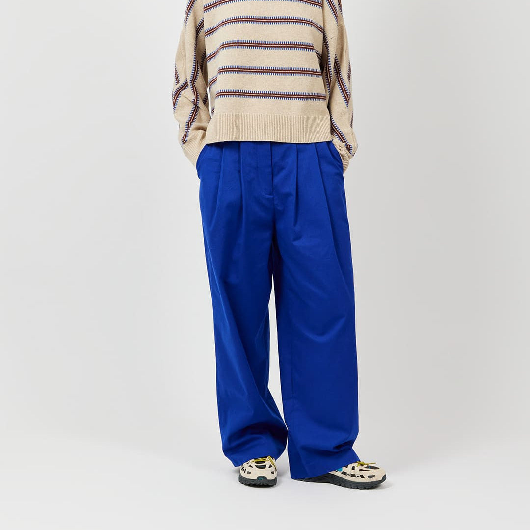 Pleated Trousers -  Cobalt