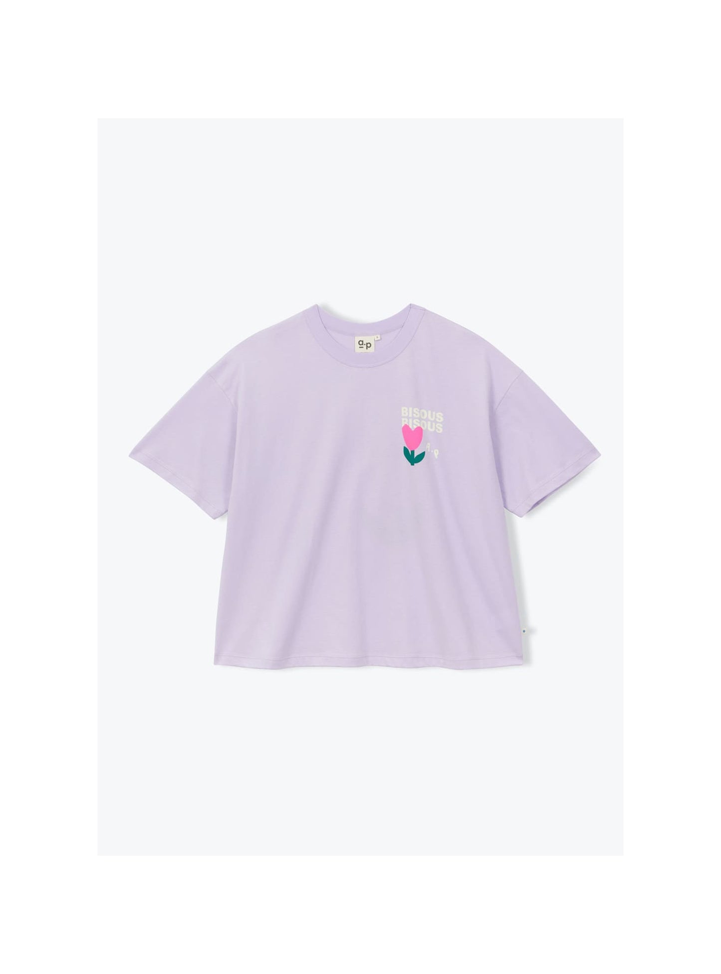 T-shirt Bisous Bisous - Lilac
