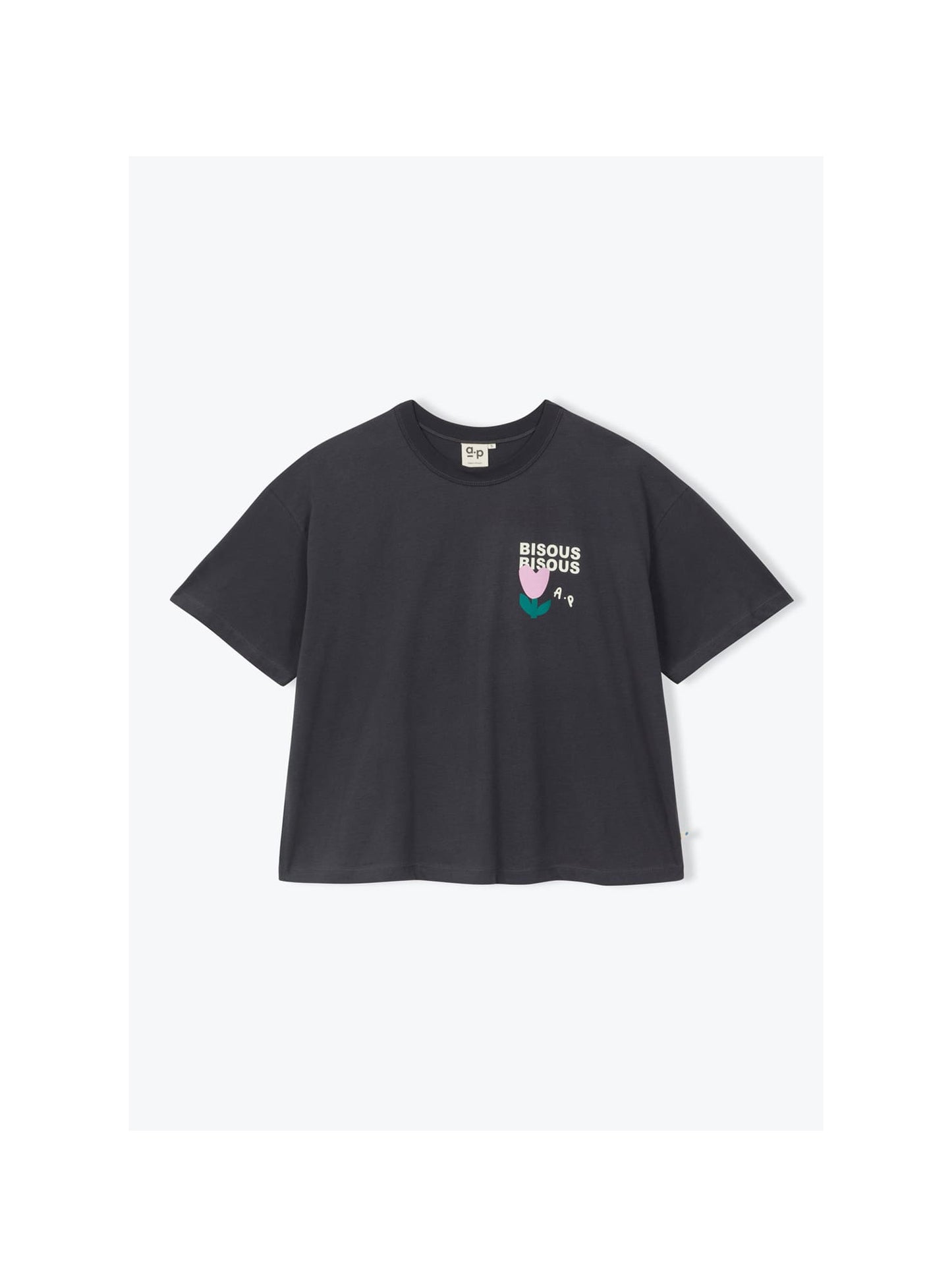 T-shirt Bisous Bisous - Anthracite