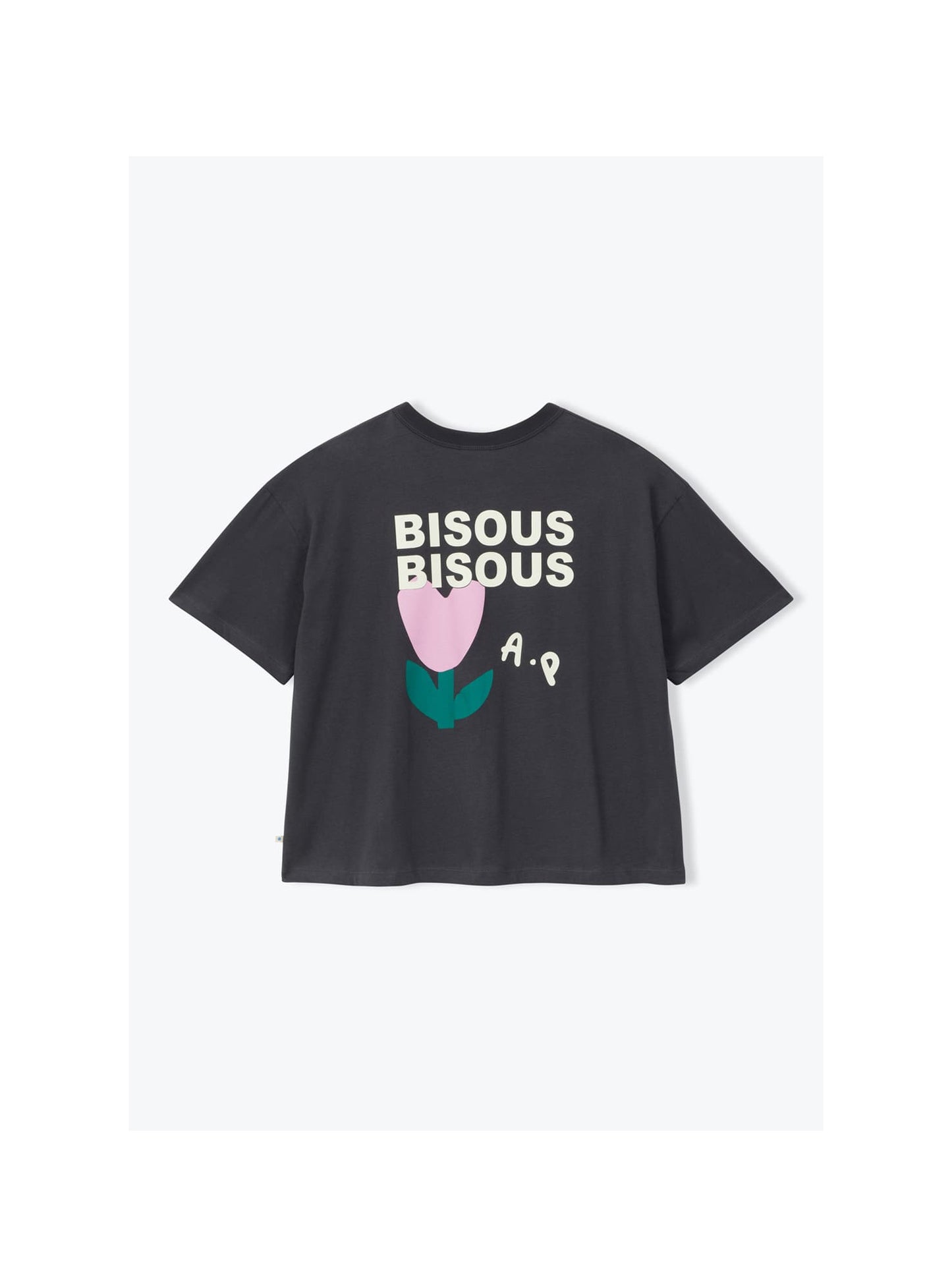 T-shirt Bisous Bisous - Anthracite